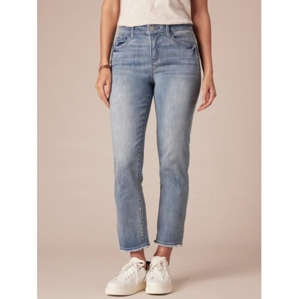 Democracy Absolution Slim Straight Jeans In Mid Blue Denim Size 6 New With Tags